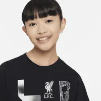 Liverpool FC Big дитячі Nike Soccer футболка колір чорний