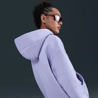 Nike Sportswear Phoenix Fleece женская оверсайз Full-Zip Толстовка с капюшоном цвет фиолетовый