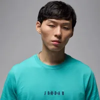 Nike Jordan Air мужские футболка цвет зеленый