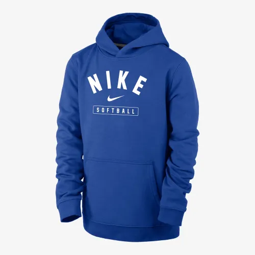 Nike Big дитячі Softball Pullover Толстовка з капюшоном блакитний