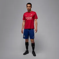 Nike Paris Saint-Germain Academy Pro Fourth мужские Jordan Dri-FIT Soccer Short-Sleeve Pre-Match Top цвет красный