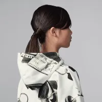 Nike Jordan Brooklyn Fleece Big дитячі Printed Pullover Толстовка з капюшоном колір білий