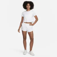 Nike One Classic жіноча Dri-FIT Short-Sleeve Cropped Top колір білий
