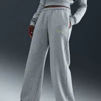 Nike Sportswear Phoenix Fleece женская Straight-Leg Sweatpants цвет серый