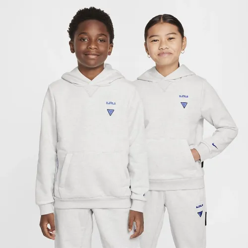 Nike LeBron Standard Issue Big дитячі Dri-FIT баскетбольні Толстовка з капюшоном колір сірий