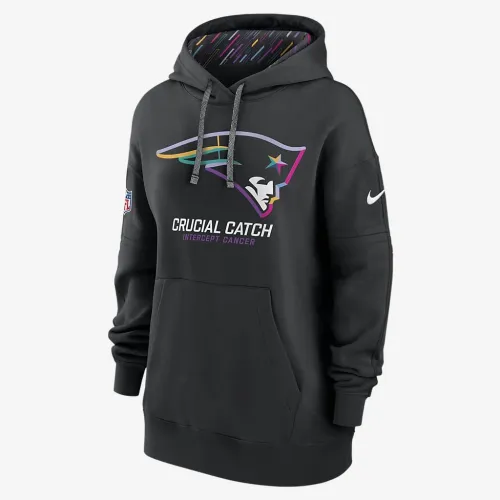 New England Patriots Crucial Catch Club женская Nike NFL Pullover Толстовка с капюшоном цвет черный