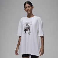 Nike Jordan жіноча оверсайз Graphic футболка колір білий