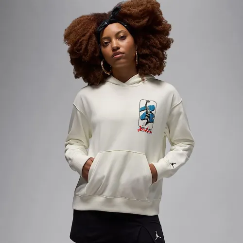 Nike Jordan Brooklyn Fleece жіноча Pullover Толстовка з капюшоном колір білий