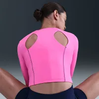 Nike One жіноча Dri-FIT Long-Sleeve Top Pink