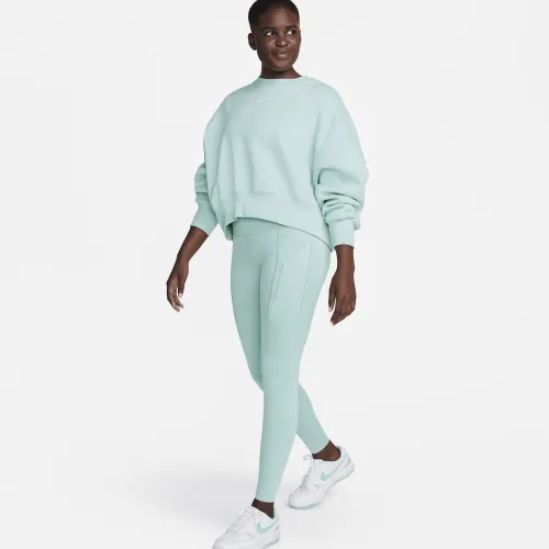 Nike Go жіноча Firm-Support Mid-Rise Full-Length лосіни з кишенямиколір зелений