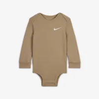 Nike Baby Essentials Baby (12-24M) Long Sleeve Bodysuits (3 Pack) колір коричневий