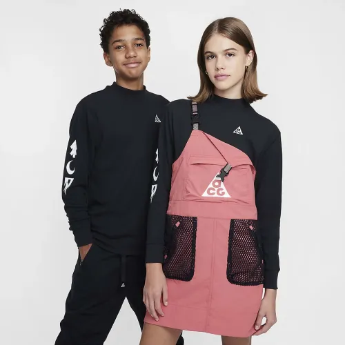 Nike ACG Big дитячі Dri-FIT Long-Sleeve Waffle Top колір чорний