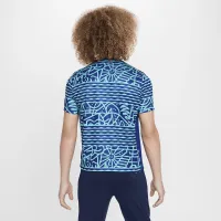 Brazil Academy Pro Big детские Nike Dri-FIT Soccer Pre-Match Short-Sleeve Top синий