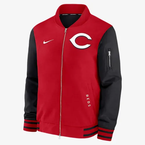 Cincinnati цвет красныйs Authentic Collection Dugout мужские Nike MLB Full-Zip Bomber Куртка цвет красный