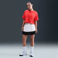 Nike Slam жіноча Dri-FIT Short-Sleeve Cropped Tennis футболка колір червоний