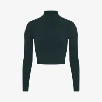 NikeSKIMS Vintage Seamless женская Mock-Neck Crop Top цвет зеленый
