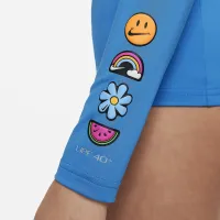 Nike Swim Charms Big дитячі (Girls') Long-Sleeve Hydroguard блакитний