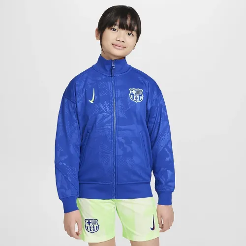 FC Barcelona Academy Pro Third Big детские Nike Dri-FIT Soccer Anthem Куртка синий