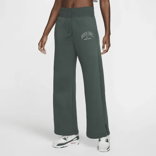 Nike Sportswear Phoenix Fleece женская С высокой Талией Wide-Leg Sweatpants цвет зеленый