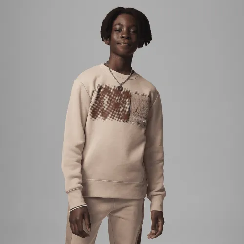Nike Jordan Nothing But Nylon Crew Big Kids Top цвет коричневый
