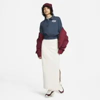 Nike Sportswear Phoenix Fleece женская 3/4-Sleeve Crop Polo свитшот синий