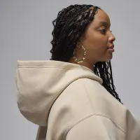 Nike Jordan Brooklyn Fleece жіноча Pullover Толстовка з капюшоном (великі розміри) колір коричневий