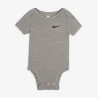 Nike Mini Me Baby (0-9M) 3 пары Bodysuits цвет серый