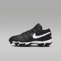 Nike Jordan 1 Low Little/Big дитячі Cleats колір чорний