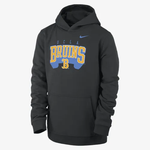 UCLA Club Fleece Big дитячі (для хлопчиків) Nike College Pullover Толстовка з капюшоном колір чорний