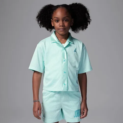 Nike Jordan Dri-FIT тренировочные Camp Little детские Jumpman Mesh Top синий