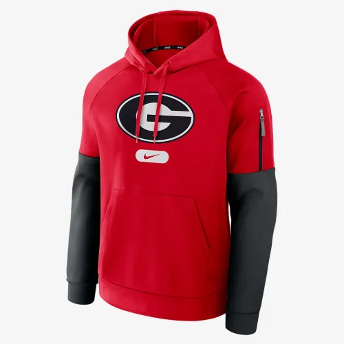 Georgia Bulldogs Fitness Men’s Nike Therma College Pullover Толстовка з капюшоном колір червоний