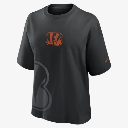 Cincinnati Bengals Boxy женская Nike NFL футболка цвет черный
