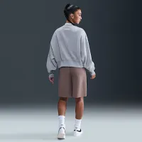 Nike Sportswear Phoenix Fleece женская оверсайз Crew-Neck свитшот цвет серый