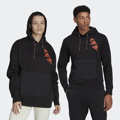 Кофта/футболка adidas Essentials BrandLove Fleece Толстовка з капюшоном HL9376 - Чорні