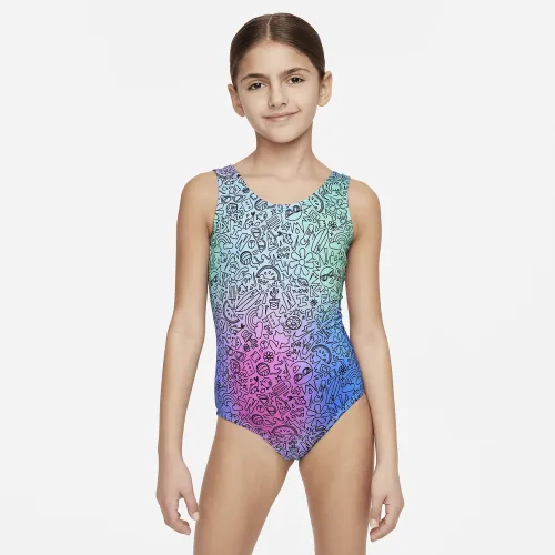 Nike Swim Doodle Big дитячі (Girls') U-Back One-Piece Swimsuit колір зелений