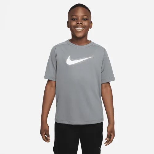Nike Dri-FIT Icon Big дитячі (для хлопчиків) Graphic тренувальні Top (Extended Size) колір сірий