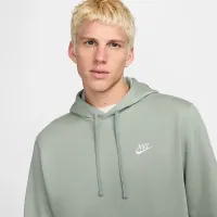 Nike Sportswear Club Fleece Pullover Толстовка с капюшоном цвет зеленый