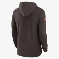 Cleveland колір коричневийs Sideline чоловічі Nike Dri-FIT NFL Long-Sleeve Hooded Top колір коричневий