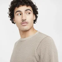 Nike Life мужские Heavyweight Waffle Long-Sleeve Top цвет серый