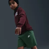 Nike Sportswear Club Fleece Big дитячі French Terry шорти колір зелений