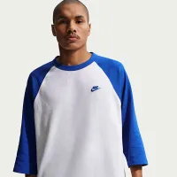 Nike Sportswear Club чоловічі 3/4-Sleeve Raglan Top блакитний