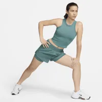 Nike One Fitted женская Dri-FIT Cropped Tank Top цвет зеленый