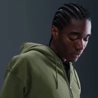 Nike Solo Swoosh чоловічі Full-Zip Fleece Толстовка з капюшоном колір зелений