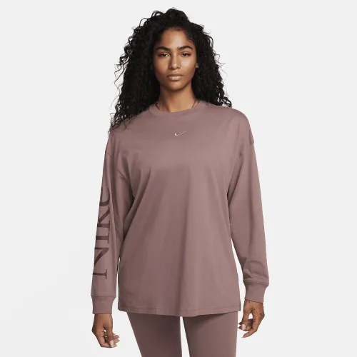 Nike Sportswear женская оверсайз Long-Sleeve Top цвет фиолетовый