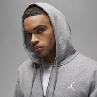 Nike Jordan Brooklyn Fleece мужские Full-Zip Толстовка с капюшоном цвет серый