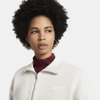 Nike Sportswear Phoenix Fleece женская 1/2-Zip Cropped свитшот цвет коричневый