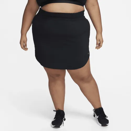 Nike One женская Dri-FIT Ultra С высокой Талией Skort (большие размеры) цвет черный