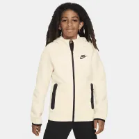 Nike Sportswear Tech Fleece Big детские (для мальчиков) Full-Zip Толстовка с капюшоном цвет белый