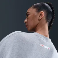 Nike Sportswear Phoenix Fleece женская оверсайз Crew-Neck свитшот цвет серый
