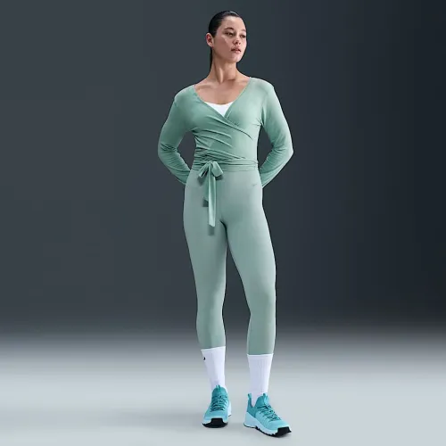 Nike Zenvy женская С высокой Талией Full-Length лосины цвет зеленый